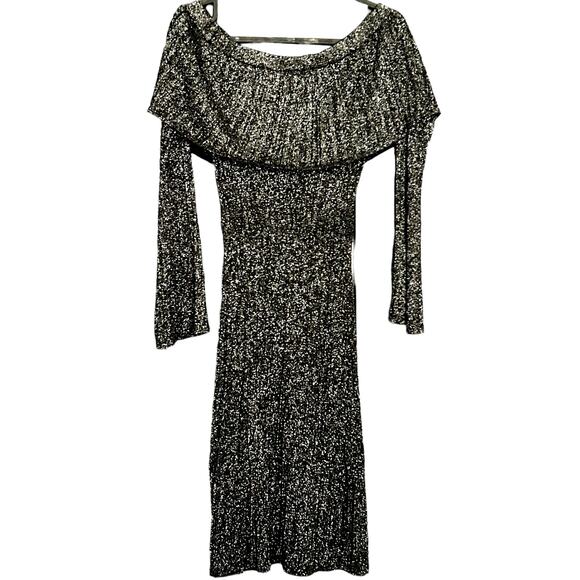 KEEPSAKE The Label Metallic Knit Sheath Bodycon Dress-Size S - Picture 3 of 9